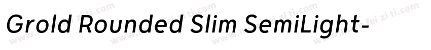 Grold Rounded Slim SemiLight字体转换